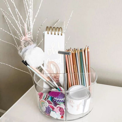 منظم مكتب دوار من الأكريليك