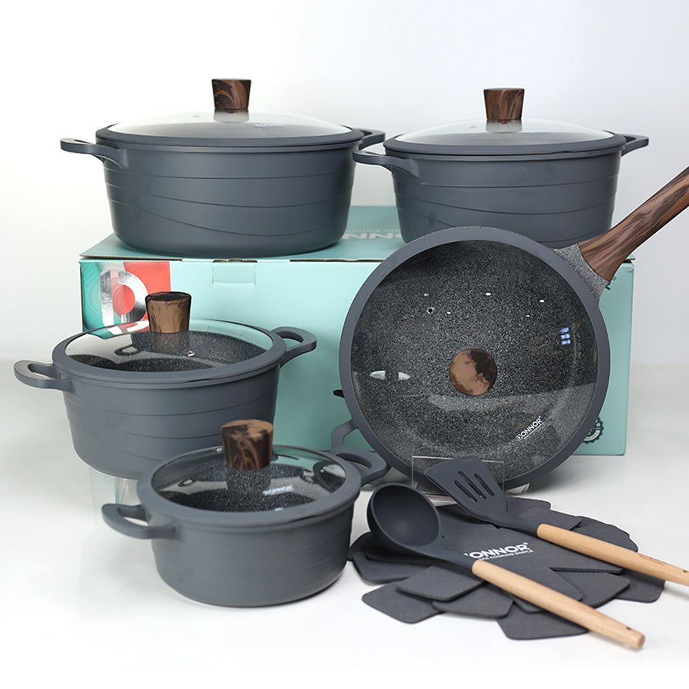 15 قطعة من أواني الطبخ المصنوعة من الألومنيوم