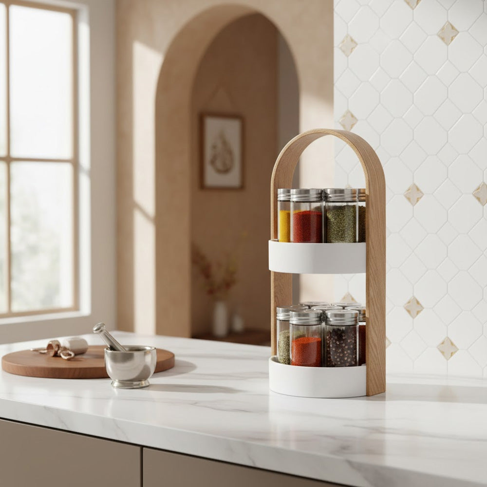 حامل توابل دوار بـ 14 قطعة