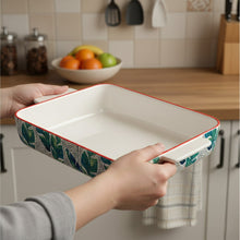 صينية سيراميك بنمط أوراق الشجر