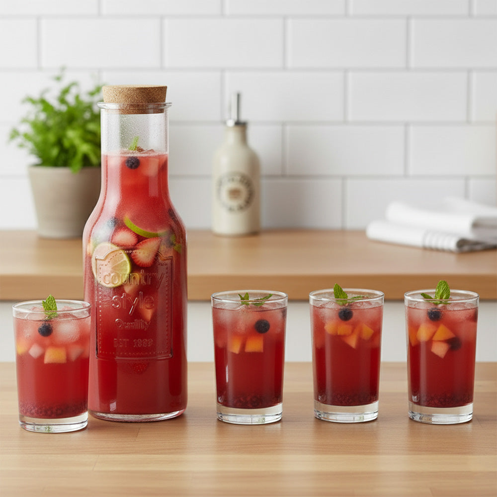 طقم دولكة مع جلاسات عصير