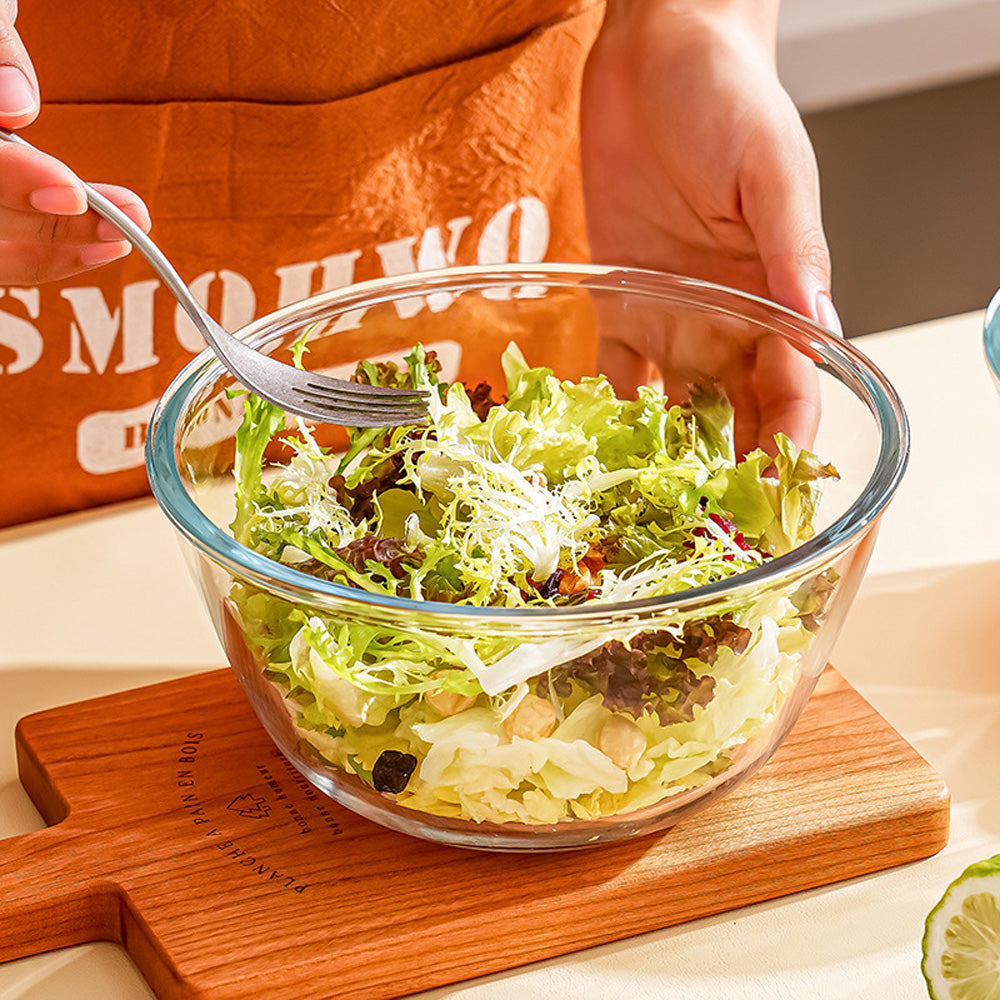 مجموعة أوعية شفافة زجاجية