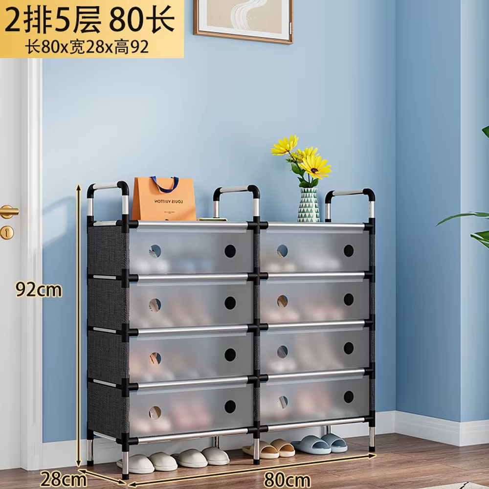 خزانة أحذية بواجهات سحب شفافة