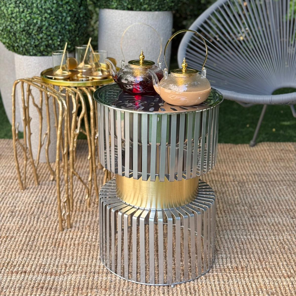 دوة و شواية معدنية بإطار ذهبي Alkuwaity Al Awal الكويتي الأول