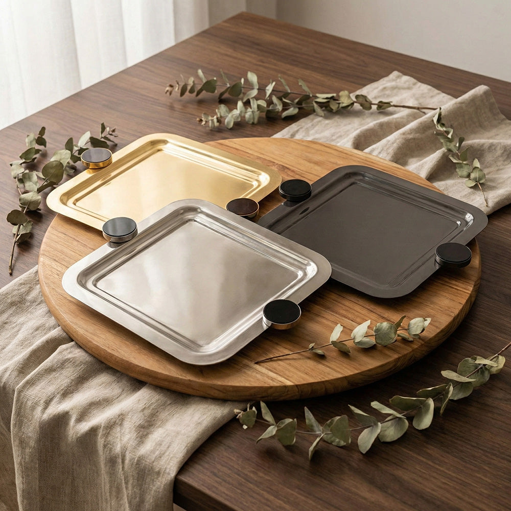 صينية تقديم مربعة كبيرة Alkuwaity Al Awal الكويتي الأول