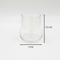 طقم أكواب زجاجية شفافة 430 مل 4 قطع