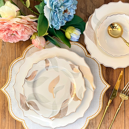 طقم أطباق مائدة فاخر 24 قطعة