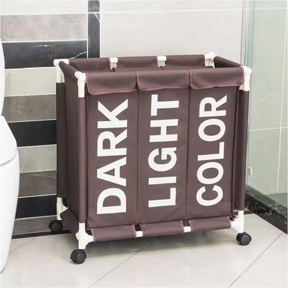 سلة غسيل بثلاث حجرات