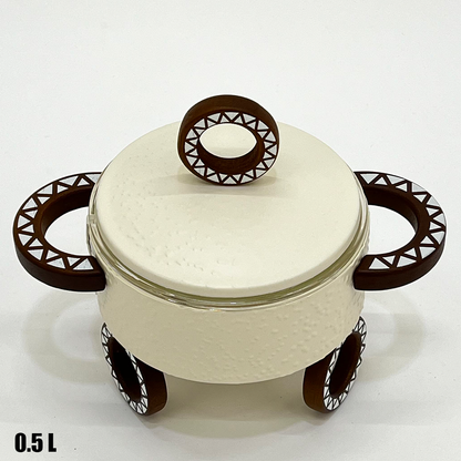 سخان طعام زجاجي دائري صغير 0.5 لتر