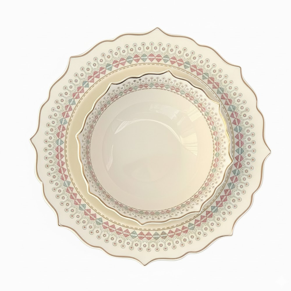 طقم أطباق مائدة فاخر 24 قطعة