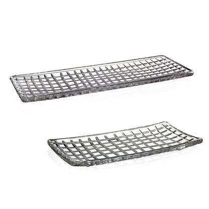 صينية تقديم زجاجية فاخرة