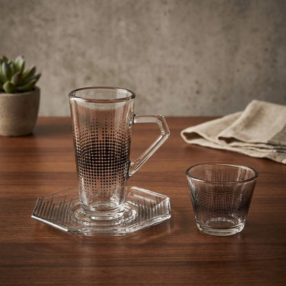 طقم استكانة وفنجان 18قطعة Diva Lady