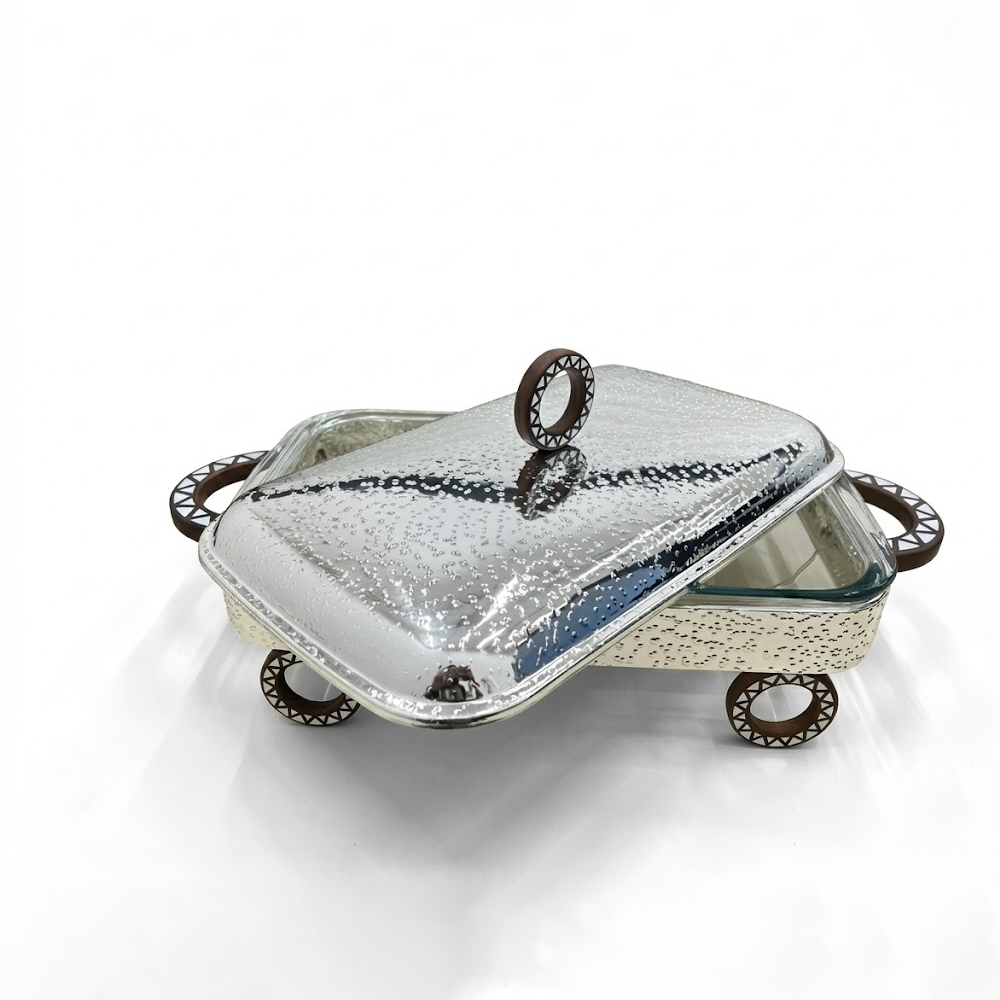 سخان تقديم طعام بغطاء زجاجي