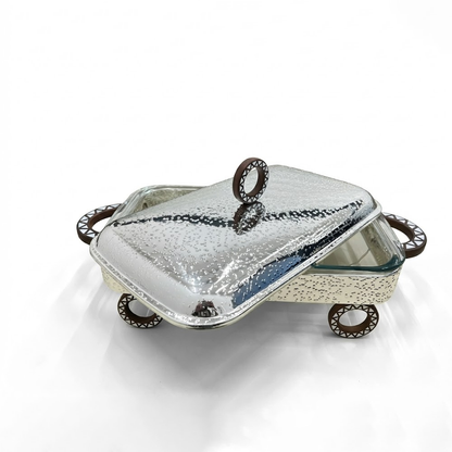 سخان تقديم طعام بغطاء زجاجي