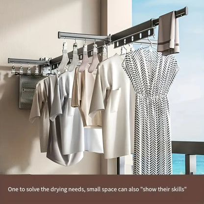 رف تجفيف الملابس المثبت على الجدار