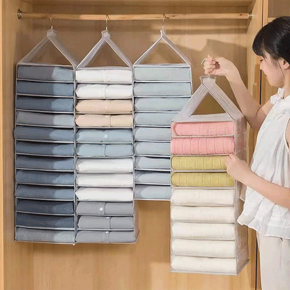 رفوف تخزين شفافة لخزانة الملابس
