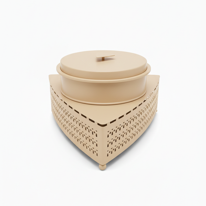 سخان طعام معدني بتصميم هندسي