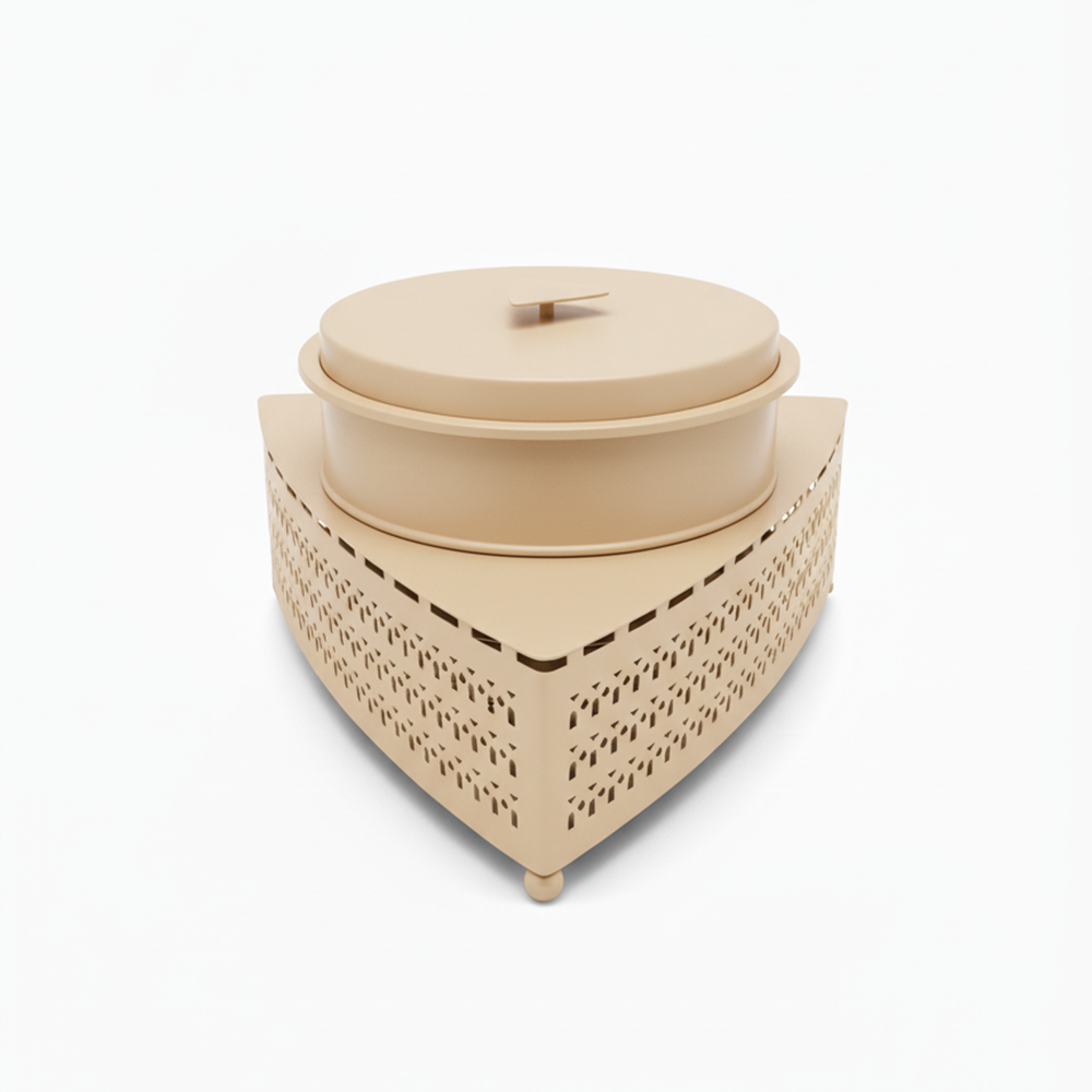 سخان طعام معدني بتصميم هندسي