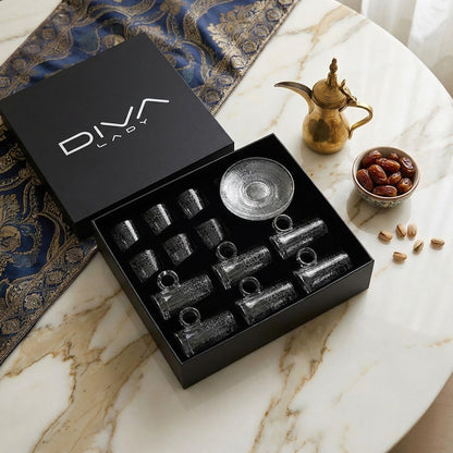 طقم استكانة وفنجان 18 قطعة Alkuwaity Al Awal الكويتي الأول