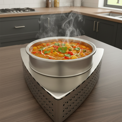 سخان طعام معدني بتصميم هندسي