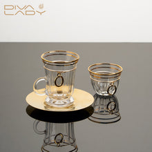 طقم استكانه و فنجان مع حلقة Diva Lady