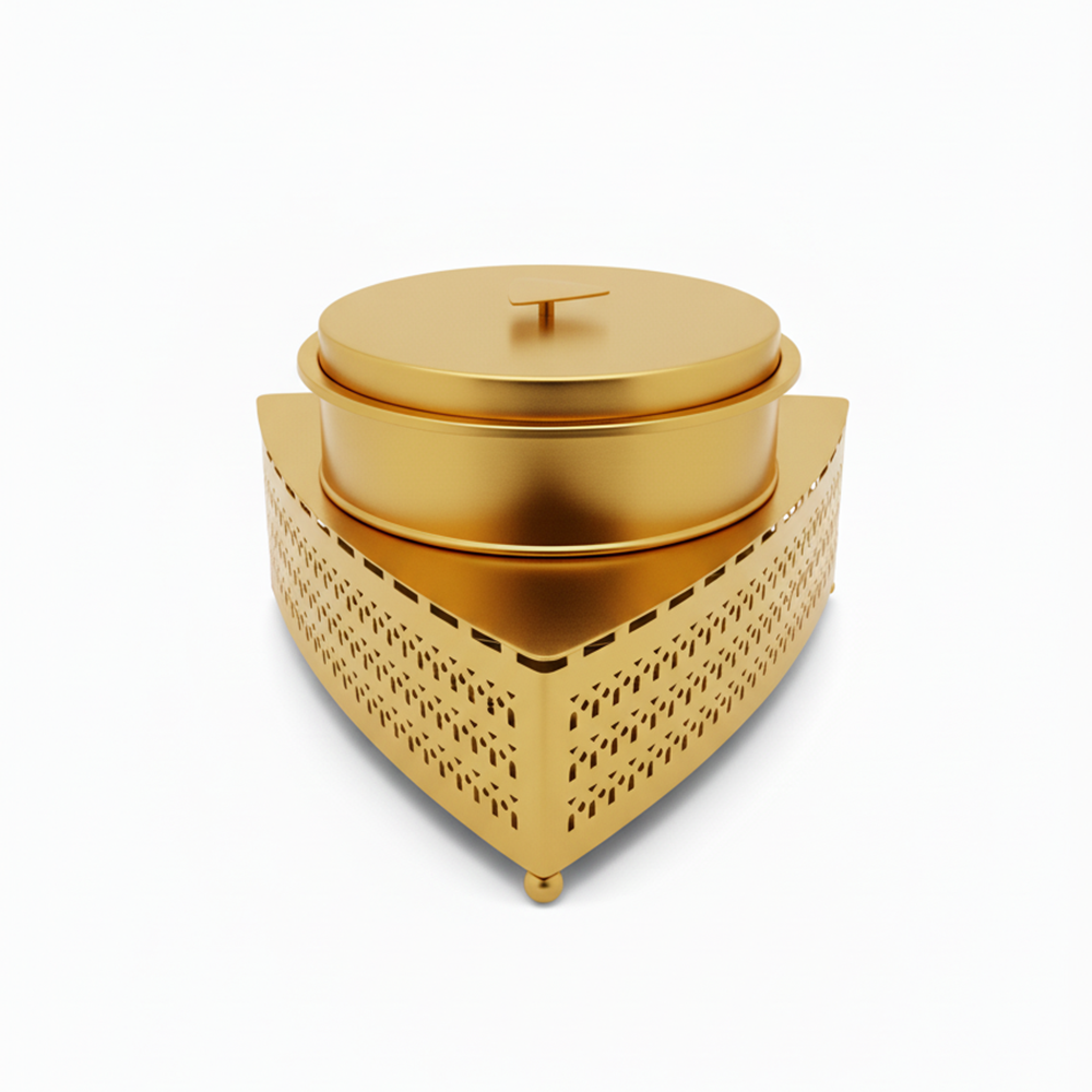 سخان طعام معدني بتصميم هندسي