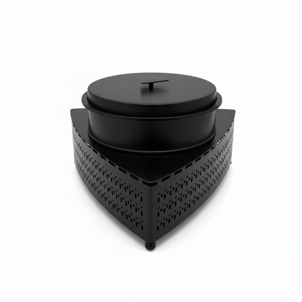 سخان طعام معدني بتصميم هندسي