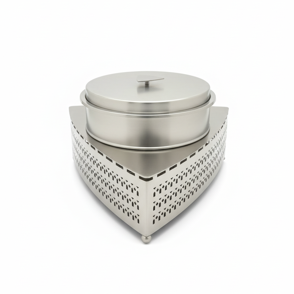 سخان طعام معدني بتصميم هندسي