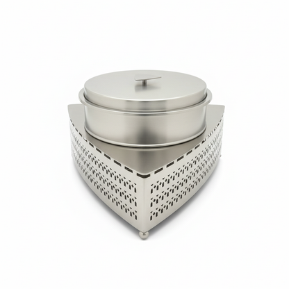 سخان طعام معدني بتصميم هندسي