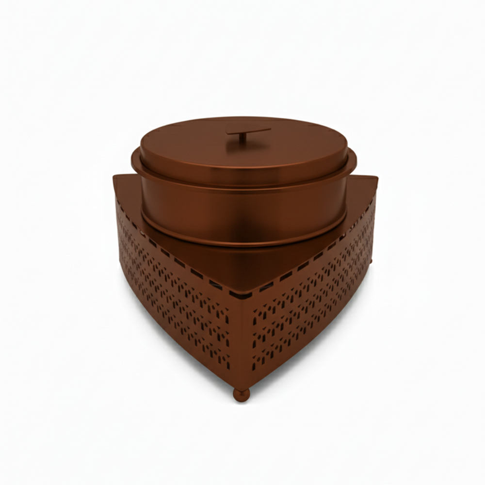 سخان طعام معدني بتصميم هندسي