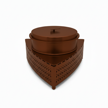 سخان طعام معدني بتصميم هندسي