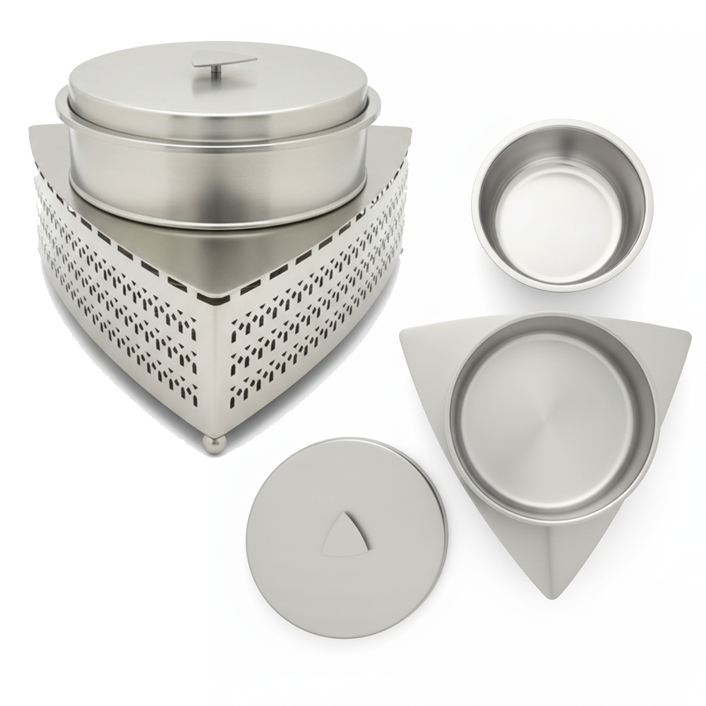 سخان طعام معدني بتصميم هندسي