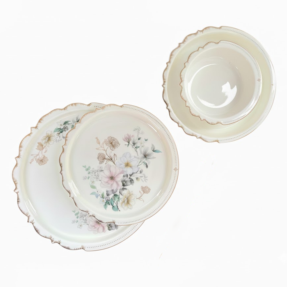 طقم أطباق مائدة فاخر 24 قطعة