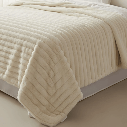 بطانية فاخرة من فرو الأرنب