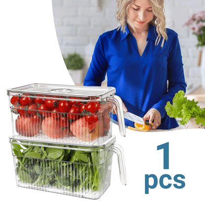 صندوق تخزين للثلاجة بمقبص