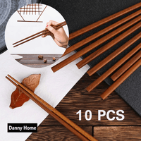 مجموعة عيدان خشبية للطعام 5 قطع 25 سم