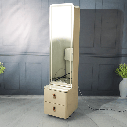 خزانة مع علاقات وأرفف وأدراج