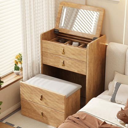 خزانة خشبية مع مرآة مخفية