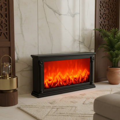 مدفأة ‏بالإضاءة على شكل لهب الحطب‏ للديكور