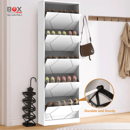 خزانة أحذية كبيرة  بأدراج منحوتة