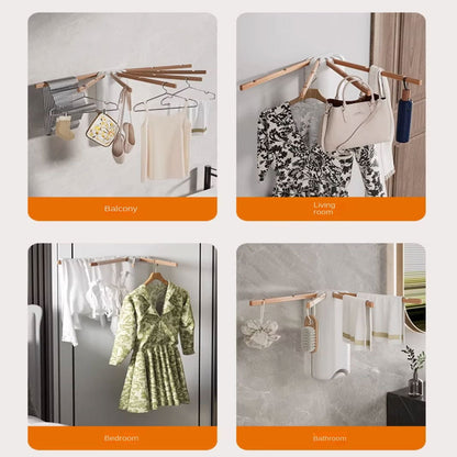 رف تجفيف ملابس قابل للطي مثبت