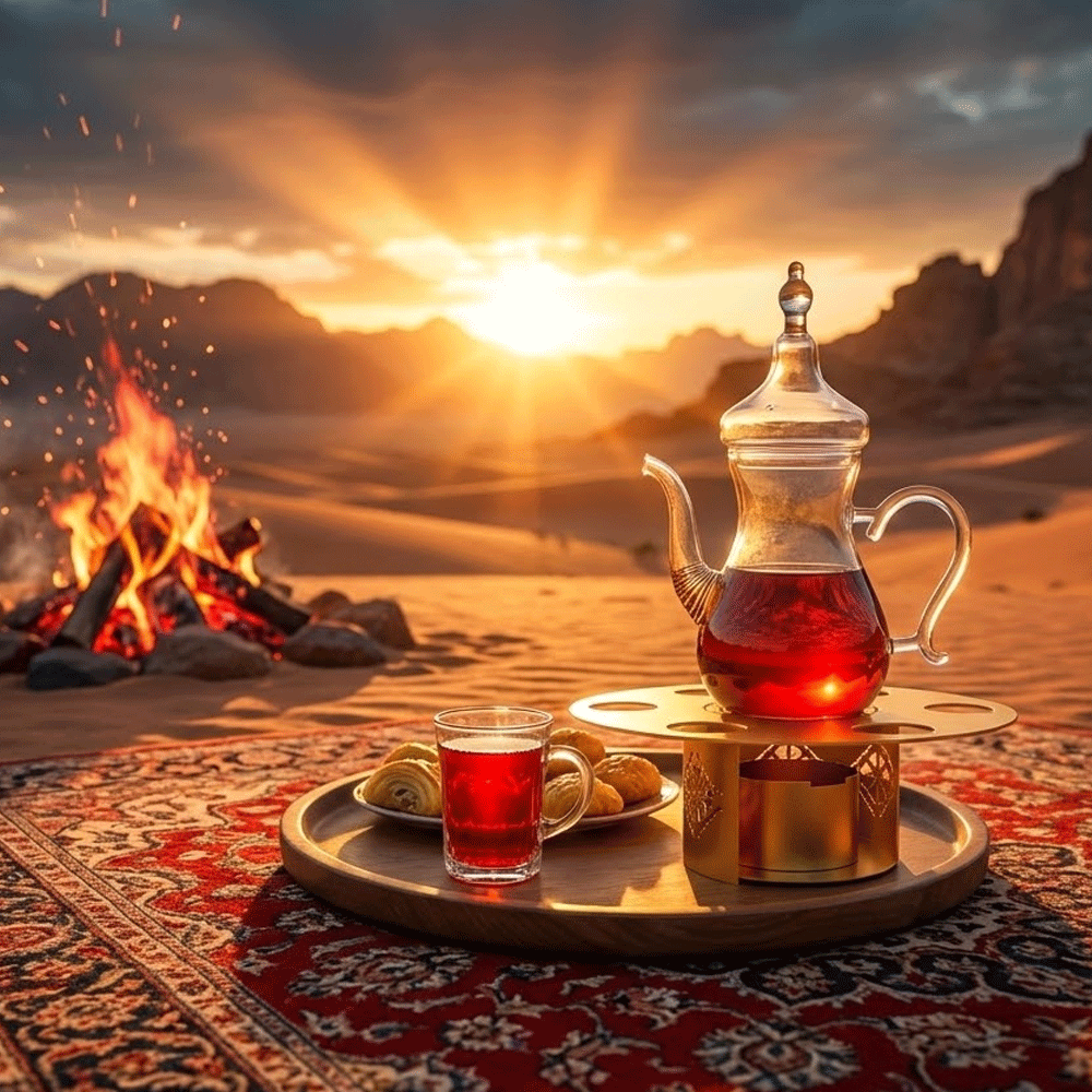 دلة فاخرة مع حامل 950 مل