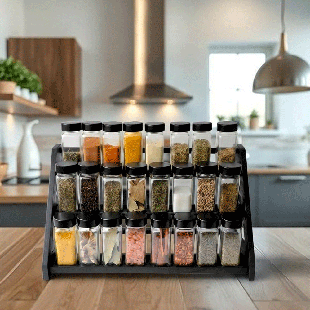 مجموعة توابل زجاجية 24 قطعة