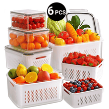 صناديق التخزين للثلاجة 6 قطع