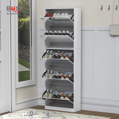 خزانة أحذية مع مرآة طولية