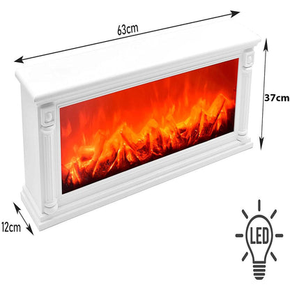 مدفأة ‏بالإضاءة على شكل لهب الحطب‏ للديكور