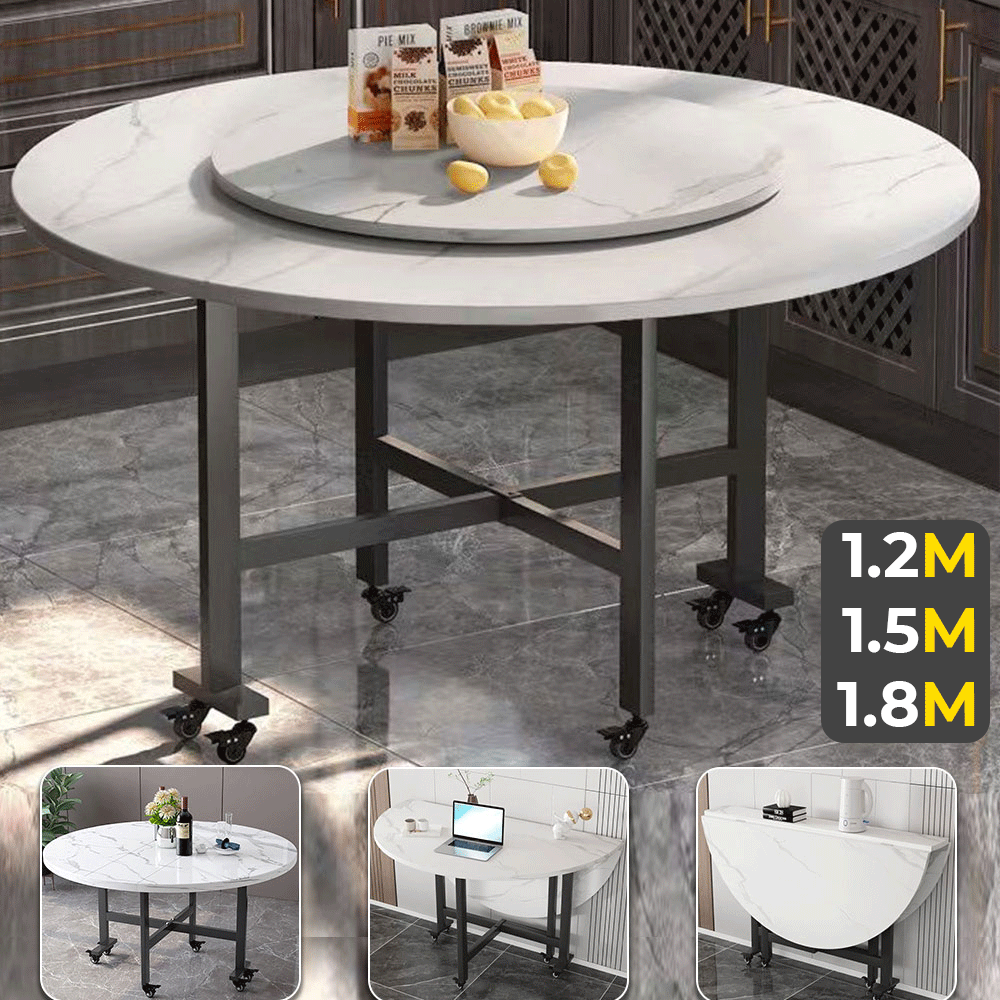 طاولة طعام مستديرة قابلة للطي