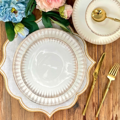 طقم أطباق مائدة فاخر 24 قطعة