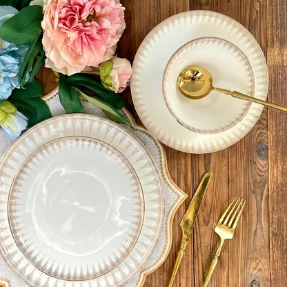 طقم أطباق مائدة فاخر 24 قطعة