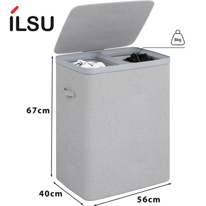 سلة غسيل 2فتحة/2حقيبة تخزين